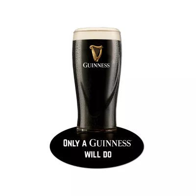 GUINNESS 3D-Blechschild - Only a Guinness will do